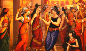 An ancient party. Source: AI generated