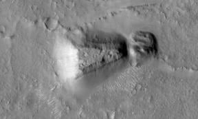 The keyhole structure photographed on Mars.