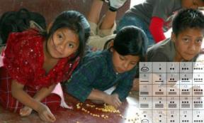 Children learning math, Yucatan, Mexico