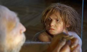 Model of Homo neanderthalensis child in the Natural History Museum, Vienna 