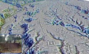 A lidar map of the city of Kunguints in the Ecuadorian Amazon reveals ancient streets lined with houses.