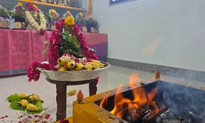 Homa/Hava fire ritual for spiritual cleansing.