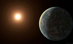 Only 31 light-years away from Earth, the exoplanet GJ 357 d – the recently discovered ‘super-Earth’ catches light from its host star GJ 357, in this artistic rendering. Source: Jack Madden/Cornell University