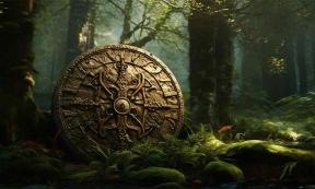 AI Representation of the legendary shield Svalinn in a forest. 	Source: Misha/Adobe Stock