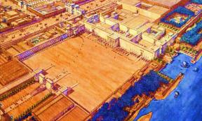 The lost city of Amarna found in the 19th century was built by the almost alien-like heretic pharaoh Akhenaten, who introduced the smaller, more efficient talatat blocks for building construction and changed Egyptian religion for a while. 		Source: Brown University