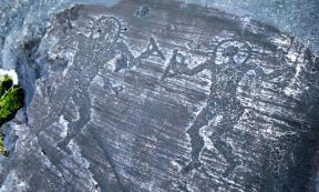 Valcamonica rock art that people have dubbed 'The Astronauts'.