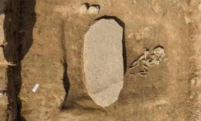 The 4,200-year-old grave with the large stone designed to stop the “zombie” within rising once again. Source: LDA Saxony-Anhalt, Anja Lochner-Rechta / Miami Herald.