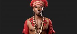 Male Xavante from Brazil in a Kapôt traditional clothing. AI generated. Source:  SuperPixel Inc/Adobe Stock