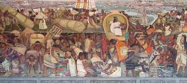 Aztec daily life seen in the Mural of the Aztec market of Tlatelolco by Diego Rivera. Palacio Nacional, Mexico City. Source: Diego Rivera/CC BY-SA 3.0