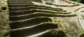 The steps of the ancient Bomarzo Pyramid. (marcovarro / Adobe Stock)