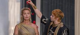 Connie Nielsen as Lucilla and Joseph Quinn as Geta in the 2024 Gladiator II movie. 