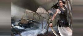 Artist's impression of Teuta, Queen of the Illyrian Ardiaei tribe, leads a pirate expedition against Rome. According to Illyrian laws, piracy was a legitimate trade, which led to war against the Roman Republic, who did not approve. Source: © The Creative Assembly / SEGA from Total War.