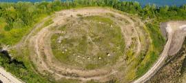 The Devils Quoits major late Neolithic henge and stone circle prehistoric site. Stanton Harcourt, Oxfordshire. 