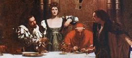 Painting A Glass of Wine with Caesar Borgia, by John Collier. Source:           Public Domain