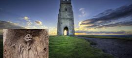 Glastonbury Tor. Source: vlorzor / Adobe. Inset: Representational image of a skeleton. 
