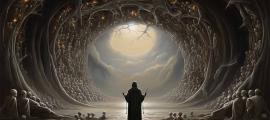 Ezekiel's vision of the valley of dry bones coming to life, signifying God's power to bring new life and open the gateway to heaven Generative AI.            Source: forenna /Adobe Stock)