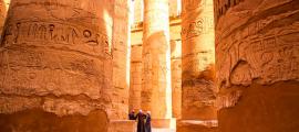 The columns of the Hypostyle Hall at the Karnak temple complex in Egypt. Source: whatafoto / Adobe Stock 