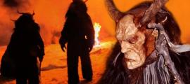 Deriv; Revelers dressed as Krampusin Austria 