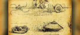 Leonardo da Vinci’s weapons included a tank and a scythed chariot, drawings shown here. Source: janaka Dharmasena / Adobe Stock