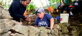 Members of the multi-institutional team at the dig site of what is believed to be the home of King Pompey.	Source: Mathew Modoono/Northeastern University
