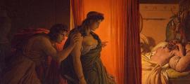 ‘Clytemnestra and Agamemnon’ (circa 1822) by Pierre-Narcisse Guérin. Nauplius told Clytemnestra that Agamemnon had replaced her with another woman, inciting her to kill her (wrongly accused) husband! 