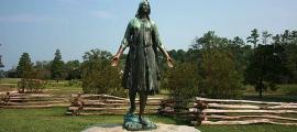 Photograph of the Pocahontas statue in Historic Jamestown, Virginia, USA.                            Source: I, Rolfmueller/CC BY-SA 3.0