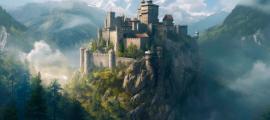 AI Panoramic view of the castle during the Dark Ages. Source: DIGITALSHAPE/Adobe Stock