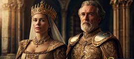 AI image of medieval royals.