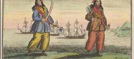 Ann Bonny and Mary Read convicted of Piracy November 28th, 1720, in a court of Vice Admiralty held at St. Jago de Vega in ye island of Jamaica. Source: Public Domain	