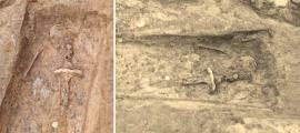 Burial of tall medieval man with longsword in Sweden.          Source: Kulturmiljö Halland