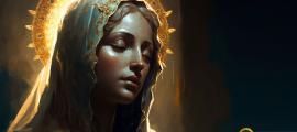 AI illustration of the Virgin Mary.