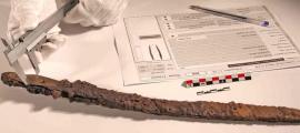 The unique sword found in Valencia in 1994 dates back 1,000 years.	Source: SERVICI D’ARQUEOLOGIA DE L’AJUNTAMENT DE VALÈNCIA SIAM