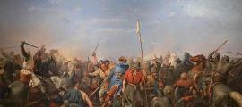Invading Norwegian force led by Viking King Harald Hardrada at the Battle of Stamford Bridge.	Source: Public Domain