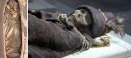 The "Xiaohe Mummy", exhibited in Xinjiang Museum. 