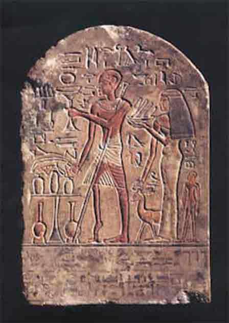 This 18th dynasty panel depicts a polio sufferer. (Fixi/CC BY-SA 3.0)