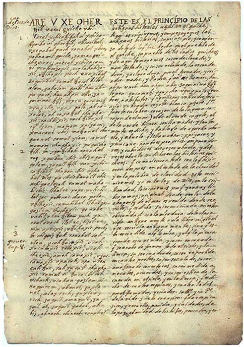 An 18th century translation of the Popol Vuh