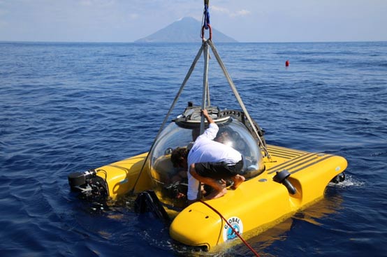 One of the Triton submersibles